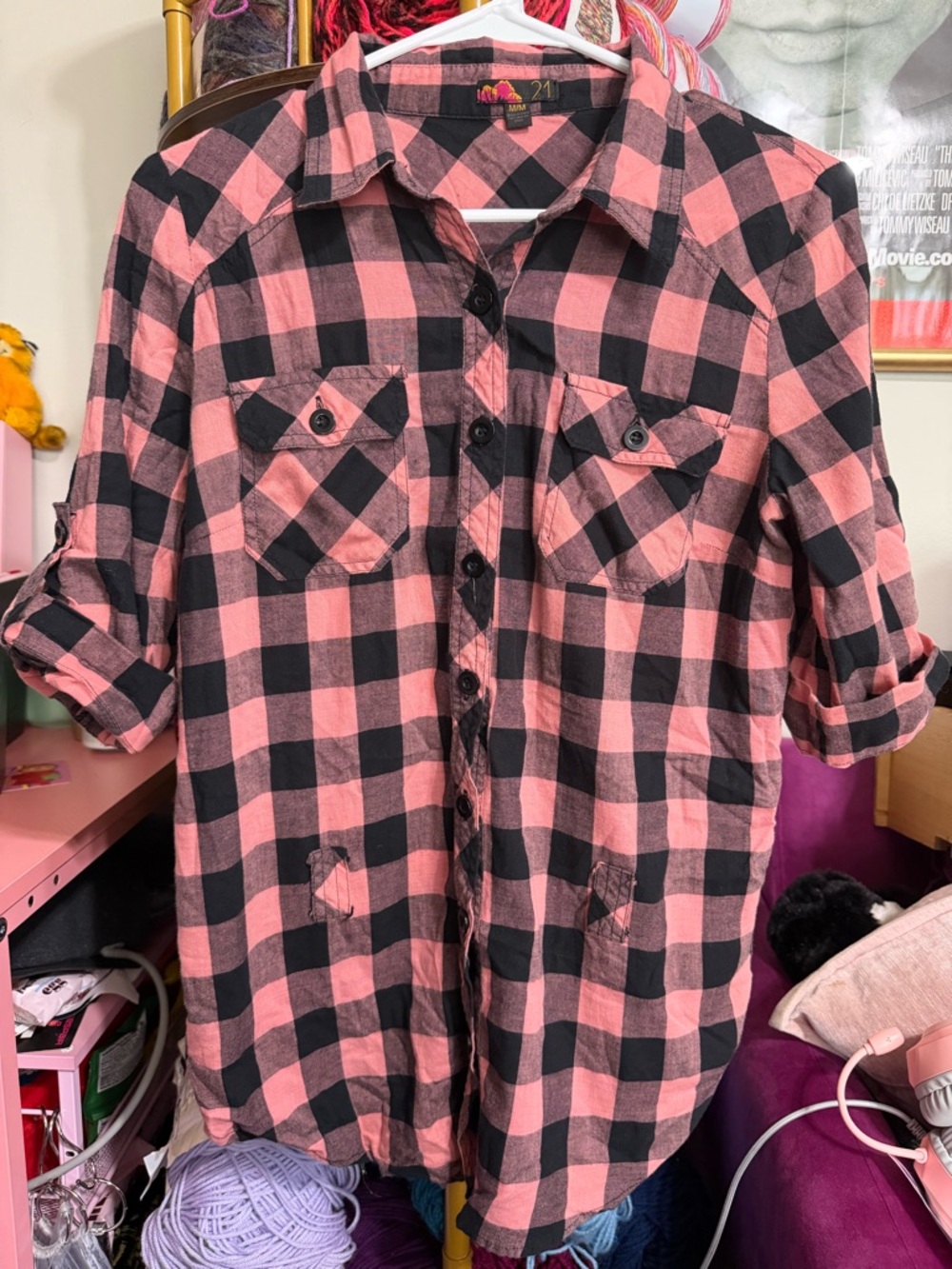Y2K Forever 21 Emo Flannel Shirt